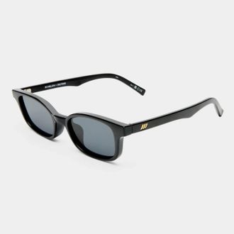Le Specs Unisex Echelon Rectangle Small Sunglasses In Black