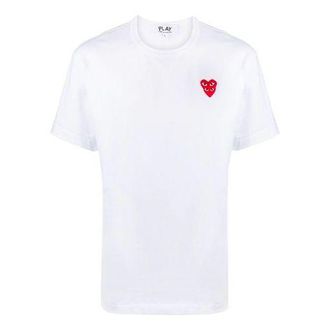 Comme Des Gar&ccedil;ons Basic T-Shirt Red Family Heart White P1T288-2