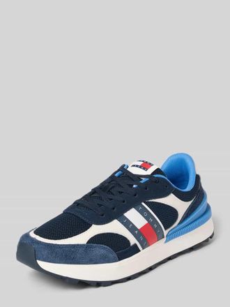 Tommy Jeans Low Top Sneaker mit Echtleder-Besatz Modell TECHNICAL RUNNER ESS in Dunkelblau, Gr&ouml;&szlig;e 40