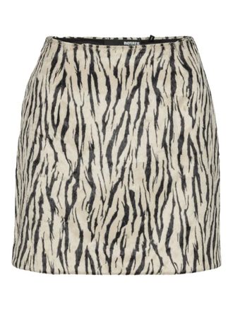 Rotate zebra print skirt - women - Polyester/Viscose/Viscose/Cotton - 38 - Neutrals