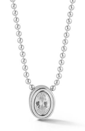 Glaze Jewelry Sterling Silver Oval Pendant Necklace at Nordstrom Rack