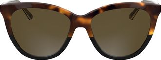 Calvin Klein Womens Sunglasses CK25508S - Havana/Black with Brown Lens