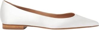 Scarosso Iris Satin - Dames - Ballerinas - Wit - 36 EU - Leer - Schoenen