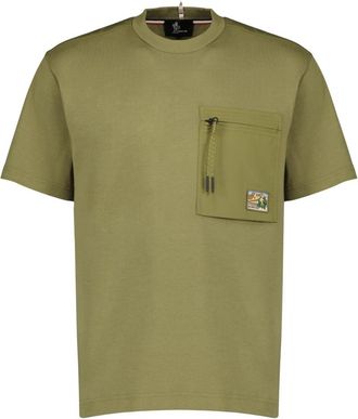 Moncler Cotton Pocket T-Shirt - Heren - T-shirts - Groen - S - Katoen - Tops