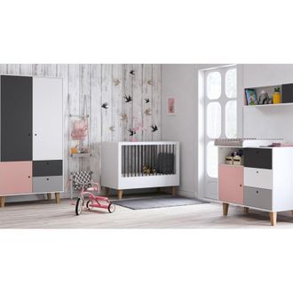 Vox Cameretta completa - lettino - fasciatoio - armadio Vox Concept Pink
