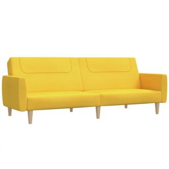 vidaXL Sof&aacute; Cama De 2 Plazas Tela Amarillo Vidaxl