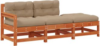 vidaXL Unidades De Sof&aacute; Seccional Marr&oacute;n Cera 190 X 62 X 70,5 Cm Vidaxl
