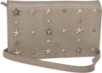 Jimmy Choo London Pre-owned leren schoudertas - Dames - Vintage Schoudertas - Beige - ONE Size - Leer - Vintage