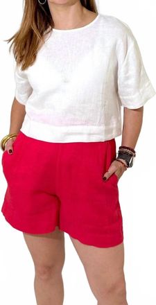 Michael Stars Mavis Linen Shorts In Rumba