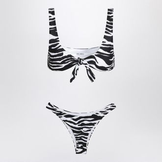 The Attico Der zweiteilige Zebra-Bikini von Attico in Schwarz/Wei&szlig;