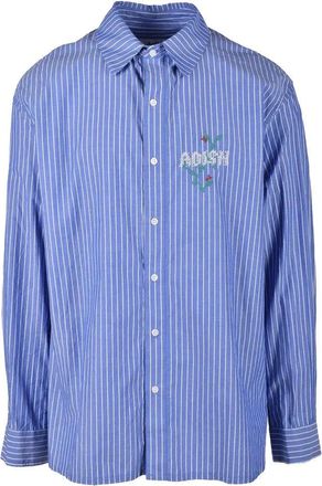 Adish Cotton Shirt - White/Blue