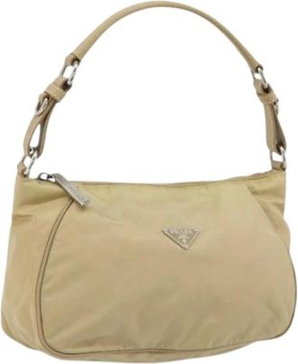 Prada Pre-owned Shoulder Bags, female, Beige, Size: ONE SIZE Pre-owned Vintage Shoulder Bag