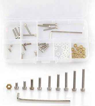 OEM Tornillos De Acero Inoxidable 304 Con Cabeza Cil&iacute;ndrica Y Hex&aacute;gono Interno: Juego De 55 Piezas En Caja (tornillos, Pernos, Tuercas Y Sujetadores)