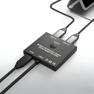 OEM Conmutador Kvm2 3.1 Thunderbolt 3 Tipo C, 2 Entradas, 1 Salida, Modelo Ab201