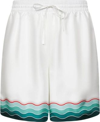 Casablanca Montagne Ondulee Silk Shorts