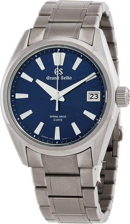 Grand Seiko Titanium Evolution 9 Automatic Lake Suwa Blue Dial Mens Watch SLGA019G