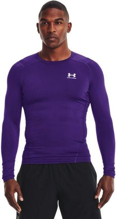 Under Armour Mens Armour HeatGear Compression Long-Sleeve T-Shirt, Purple (500)/White, X-Large Tall