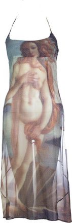 Dolce & Gabbana D&G, 1990s geboorte van Venus doorschijnende zijden jurk