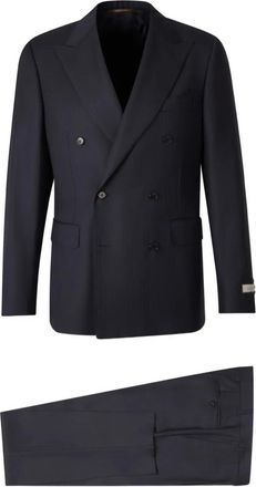 Canali Completo gessato doppiopetto - Blu