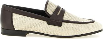 Brunello Cucinelli Beige Raffia Loafers