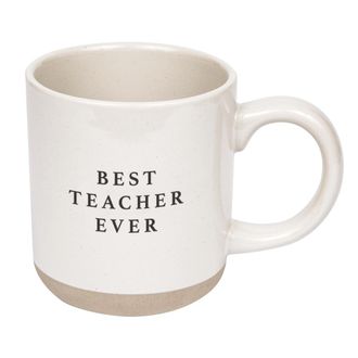Sweet Water Decor Stoneware Quote Coffee Mug in Best Teacher Ever at Nordstrom