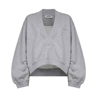 The Attico Dames, Sweatshirts & Hoodies, Grijs, Maat: 2XS Katoen