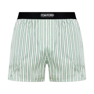 Tom Ford Bottoms, male, Green, Size: 2XL Silk Boxers