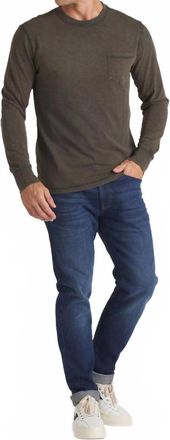 Grayers Hewitt Garment Dyed Pocket Tee In Washed Black