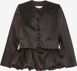 Liberowe Satinjacke mit Schoss Peplum