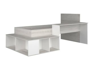 Vente-Unique Combination Bed 90 X 200 Cm With Storage & Desk - Colours: Natural in Light Oak | Size: Single