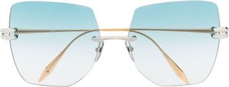 Dita Eyewear gradient butterfly-frame sunglasses - women - Titanium - 58 - Gold
