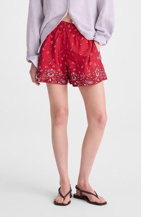 Madewell Pull-On Poplin Shorts in Chili Pepper at Nordstrom, Size Xx-Small