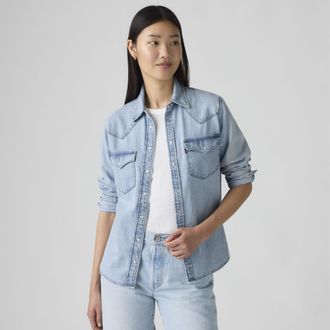 Levi's The Ultimate Western Shirt - Womens - XS - Blue