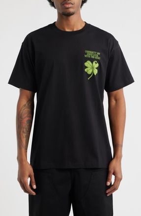 Carhartt Work in Progress Clover Organic Cotton Graphic T-Shirt in Black at Nordstrom, Size Xx-Large