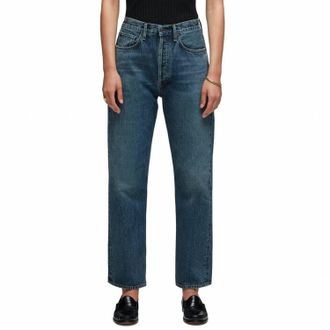 A Gold E 90S Mid Rise Loose Fit Jeans In Portrait Blue