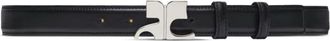 Courr&egrave;ges AC Leren Riem - Dames - Riemen - Zwart - 75 CM - Leer - Accessoires