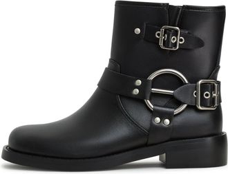 Cesare Gaspari Biker Enkellaarzen - Dames - Enkellaarsjes - Zwart - 40 EU - Schoenen
