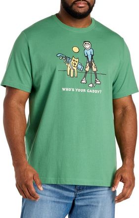 Life is good Big & Tall Whos Your Caddy Graphic Tee in Green at Nordstrom, Size 6X Big