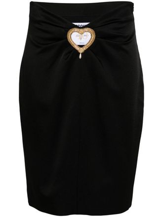 Moschino heart cut-out mini skirt - Black
