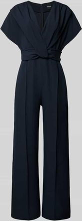 HUGO BOSS Jumpsuit mit V-Ausschnitt Modell Debasa in Marine, Größe 46