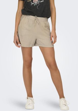 Only Shorts ONLY ONLTHYRA SHORTS NOOS WVN, Damen, Gr. XL (42), N-Gr, braun (oxford tan), Web, Obermaterial: 100% Baumwolle, unifarben, regular fit kurz, Ho