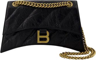 Balenciaga Black Calfskin Crush Chain S Shoulder Bag, Never Carried (Authentic Pre-Loved)