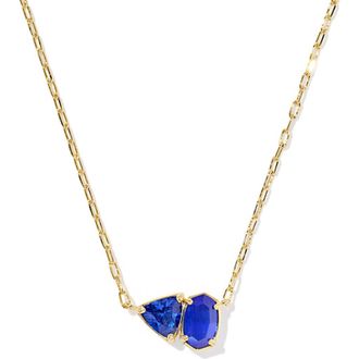 Kendra Scott Tatum Pendant Necklace in Gold Cobalt Mix at Nordstrom
