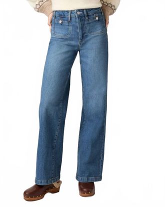 Paige Anessa Rounded Inset Pockets Jeans In Written
