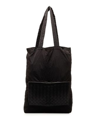 Bottega Veneta 2012-2023 Intrecciato and Nylon Foldable tote bag - Black