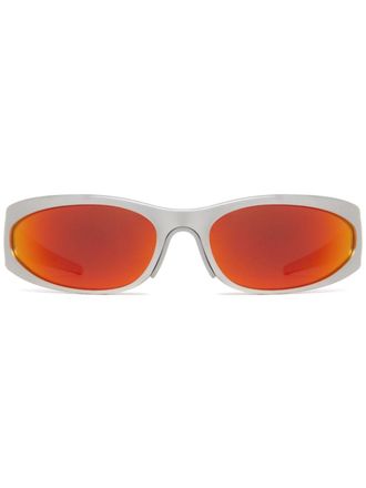 Balenciaga Reverse XP zonnebril met ovaal montuur - Zilver
