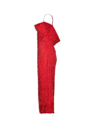 Bottega Veneta Viscose Fil Coup&eacute; Midi Dress - Red