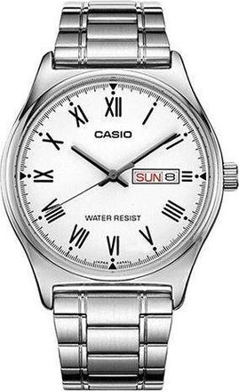 Casio Casio Dress Classic Minimalistic Analog Watch Silver Steel White MTP-V006D-7B