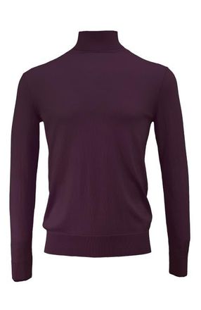 Lords of Harlech Ronan Merino Wool Turtleneck Sweater in Plum at Nordstrom, Size Xx-Large