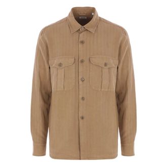 Aspesi Casual Shirts, male, Brown, XL, Brown Casual Shirts